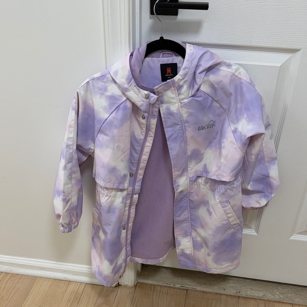 Kids Lavender Tie-Dye Jacket